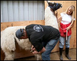 Uta Bleidistel and her ranch manager