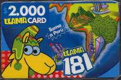 Llama Phone Card
